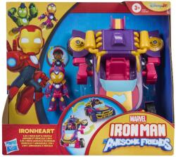 Hasbro Marvel Iron Man si Prietenii Sai Uimitori Set Vehicul 2 in 1 si Figurina Iron Heart (G1258_G1476) Figurina