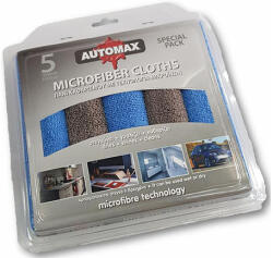 Automax Lavete din Microfibră de Curățare / Uscare pentru Mașină 35x35cm 5 Bucăți (1239)