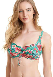 Erka Mare Topuri De Bikini Sutien Cupe F Floral Verde 24407 (24407) Costum de baie dama