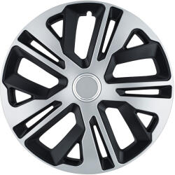 AutoHelix MSA Set 4 Capace Roti 14 inch (R14) Raven Gri-Negru cu inel cromat (00000607)