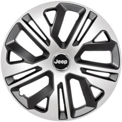 AutoHelix MSA Set 4 Capace Roti 14 inchi (R14) Raven Gri-Negru, Compatibile Cu Jeep (1687)
