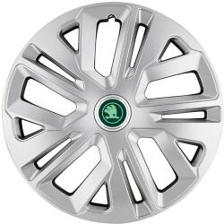 AutoHelix MSA Set 4 Capace Roti 14 inchi (R14) Raven Gri Compatibile Cu Skoda Verde (20263)