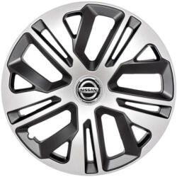 AutoHelix MSA Set 4 Capace Roti 14 Inchi (R14) Raven Gri-Negru, Compatibile Cu Nissan (21003-1712)