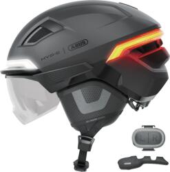 ABUS HYP-E BL. ACE, beépített index, féklámpa funkció és átlátszó szemüveg - Volcano Titan