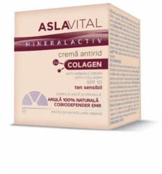 Farmec Crema Antirid Aslavital Mineralactiv cu Colegan SPF10, 50 ml (5943000110940)