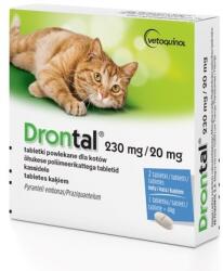 Vetoquinol Tablete antiparazitare Vetoquinol Drontal, pentru pisici adulte, 2 buc, 15g (ACT-VETVEOSPP0007)