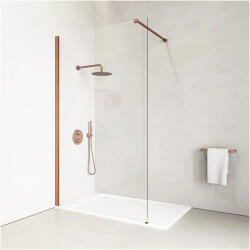  Brugge Walk-in . ||. Rose Gold zuhanyfal 120, 200cm, 6mm, NANO (WEIR-1E200)