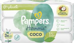 Pampers Servetele umede Pampers Harmonie Coco, 0% plastic, 3 pachete x 42 = 126 buc (8001841708805)