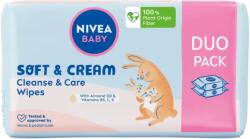 Nivea Baby Servelele Umede NIVEA Baby Soft Cream Duo Pack 2x57buc (niveababy)