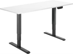 Alza Table ET1 NewGen fekete + TTE-03 160x80cm fehér laminált asztallap (BUN)
