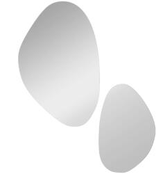 HOMCOM 2 darabos falitükör szett, 70 x 46 cm, 49, 5 x 31 cm, fémkeretes ablaktükör, fekete (83C-181V00BK)