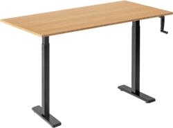 Alza Table ET3 Essential, fekete + asztallap, 120 × 80 cm, bambusz (BUN)