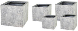 Ontario Cube Kompozit Növénytartó Szürke 20x20x22-55x55x46cm S5 (MC-120855)