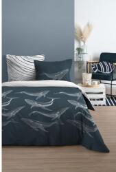 STOF Set pentru dormitor Stof - Whales, 3 piese, 100% bumbac, 240 x 220 cm, Navy (HP3D100001) Lenjerie de pat