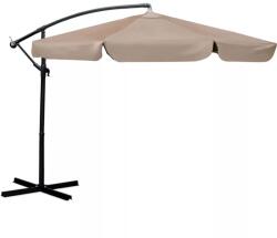  Kerti napernyő, Plonos PL-881, bézs, átmérő: 350 cm, magasság: 250 cm, összecsukható, 8 szegmens, acél váz, vízlepergető PE ponyva, 180 g/m2