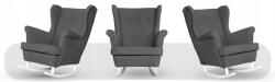  Skandináv Velúr Hintaszék Hunter Family Furniture Szürke