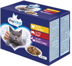 PreVital macska tasak MP adult vitalpack szószban vegyes 12x100g