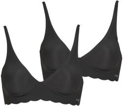 Sloggi Branlette / Fără armaturi ZERO Microfibre 2.0 Soft Bra PACK DE 2 Sloggi Negru EU L