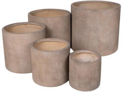Yukon Cylinder Kompozit Növénytartó Bézs Szett 25x25-54x51cm S5 (MC-132172)