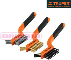 Truper drótkefe készlet 3 db-os rozsdamentes acél, sárgaréz és nylon (JCEA-3)