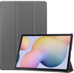 Gigapack Samsung Tab S7 Plus WIFI 5G Tok álló, bőr hatású aktív FLIP, asztali tartó, SÖTÉTSZÜRKE - oldalra nyíló, TRIFOLD (GP-99285)