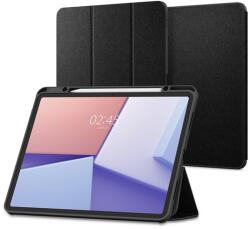 Spigen IPAD Air 13 (2026) / Air 13 (2025) / Air 13 (2024) SPIGEN URBAN FIT tok álló FLIP, textil minta, FEKETE - oldalra nyíló, TRIFOLD, asztali tartó, ceruza tartó (ACS07671)