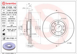 Brembo Disc frana BREMBO 09. C133.11 (09.C133.11) - turbochic