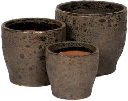  Saylor Flare Kerámia Növénytartó Szett Savmaratott Bronz 25, 3x23cm-37, 3x34cm S3 (HC-522080)
