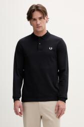 Fred Perry hosszúujjú férfi pamut - sötétkék M - answear - 41 990 Ft