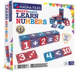 Magna-Tiles Mágneses építőkészlet microMAGS Learn Numbers 56 darab (MT-254055LN)