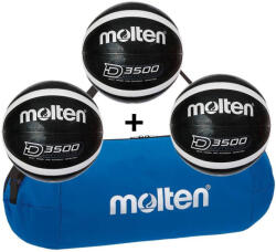 Molten Pachet Outdoor Baschet PRO , 3 mingi Molten B7D3500-KS + geanta, marime 7 (3xB7D3500-KS+EB0043)