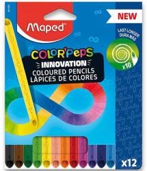 Maped háromszögletű vékony színes ceruza 12 darabos (MAP_9861600)