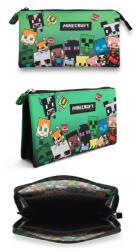  Minecraft Minecraft 3 rekeszes cipzáras tolltartó 21×12 cm