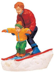 Lemax father & son skiing Vail Village 1996