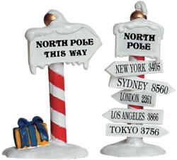Lemax north pole signs s/2 Santa's Wonderland 2006