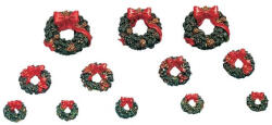 Lemax wreaths with red bow s/12 General 2003