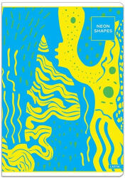 Lastva Füzet, LASTVA Neon Shapes-K, A4, 52 lapos, vonalas (FLNSKA452V)