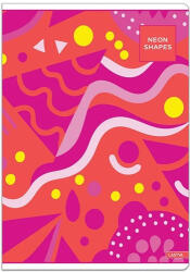 Lastva Füzet, LASTVA Neon Shapes-N, A4, 52 lapos, vonalas (FLNSNA452V)