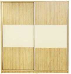 Spectral Mobila Dulap Milano cu usi culisante, 206 x 220 x 60 cm, Sonoma / Vanilie Garderoba