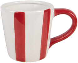 Clayre & Eef Cana ceramica alba rosie 13x9x9 cm / 250 ml (6CEMU0235)