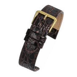 LBS Curea Piele Naturala Textura Croco (maro) 16mm