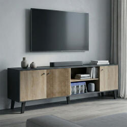 FDY Comoda TV Tuscara, nuanta sonoma-antracit, 180 x 41 x 51 cm