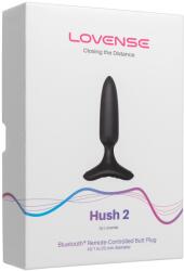 Lovense Dop anal Hush 2 cu vibrații și control prin aplicație - Negru , 12.0 , 2, 5 cm