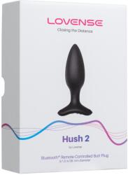 Lovense Dop anal Hush 2 cu vibrații și control prin aplicație - Negru , 12.2 , 3, 8 cm