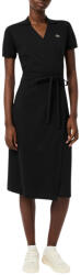 Lacoste Rochie Midi Wrap-Around Neagră EF9825-031 (EF9825-031)