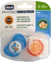 Chicco Suzeta latex Chicco color 2 buc + suport 6-16 luni (8058664058778)