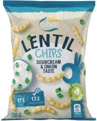 oho! lencsechips 100g vöröshagymás-tejfölös vegán