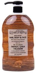 Naturaphy Tusfürdő, sampon és arclemosó gél férfiaknak 3in1 szantálfa Body care Naturaphy 1000ml 30126 (5908311418987)