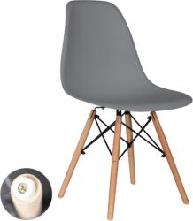 Chomik Modern szék fa lábakkal - szürke 62508 (FAT7820)