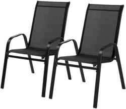 Chomik Kerti székek 2 db, fekete 54x70x92cm 62409 (TIH1625)